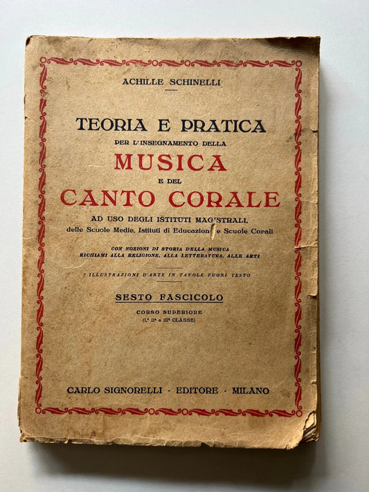 TEORIA E PRATICA PER L'INSEGNAMENTO DELLA MUSICA E DEL CANTO CORALE 6 SCHINELLI