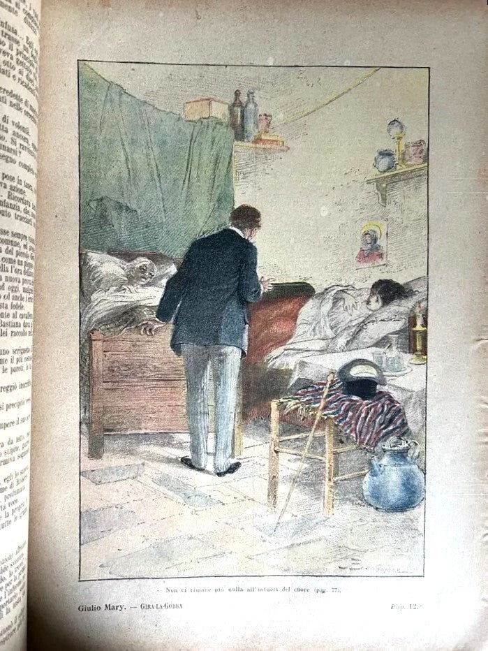 Gira la Gobba Romanzo di Giulio Mary Sonzogno 1907 ILLUSTRATO