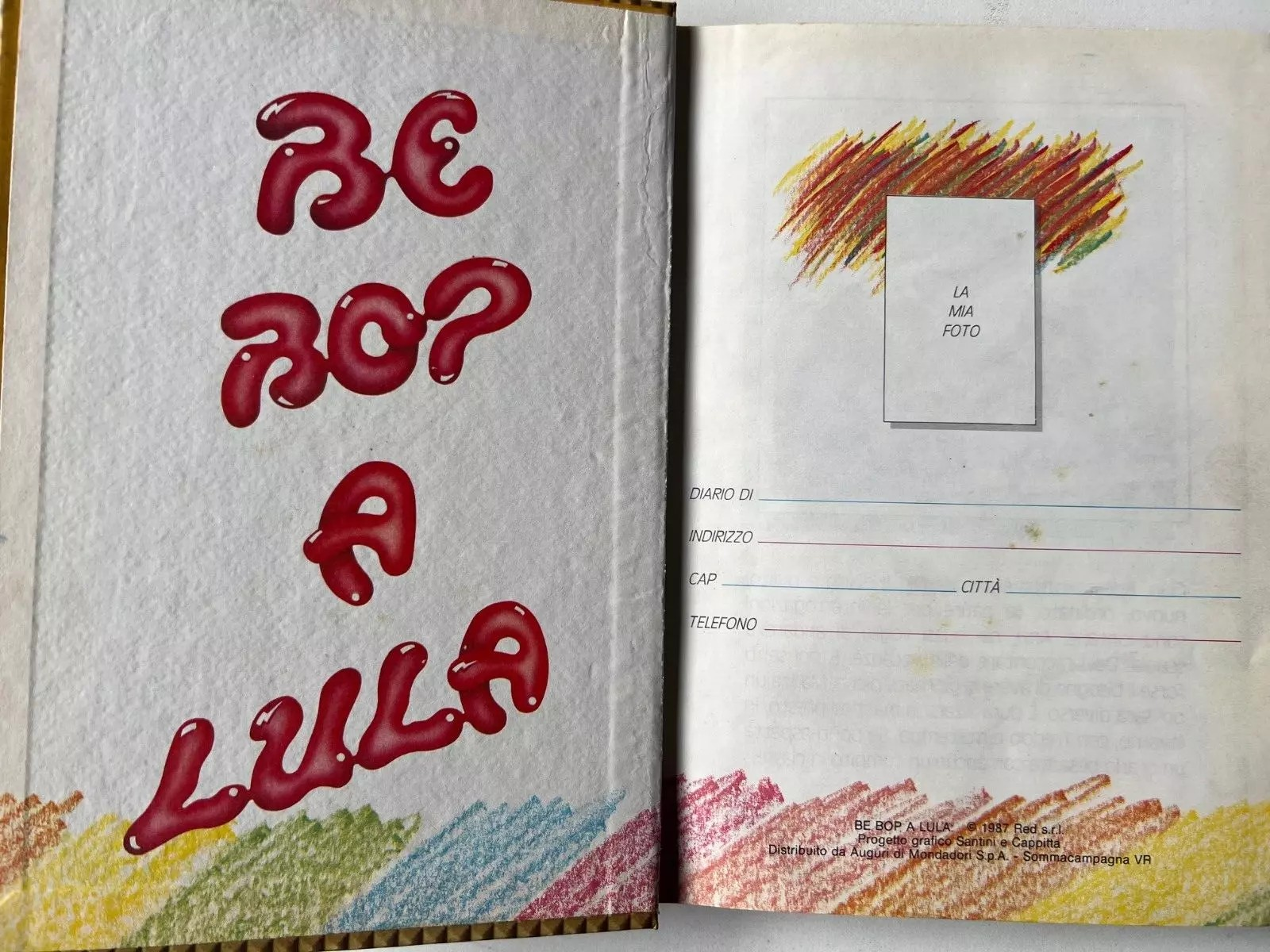 DIARIO VINTAGE BE BOP A LULA 1987 NUOVO U2, VASCO, BON JOVI, DURAN DURAN, MADON