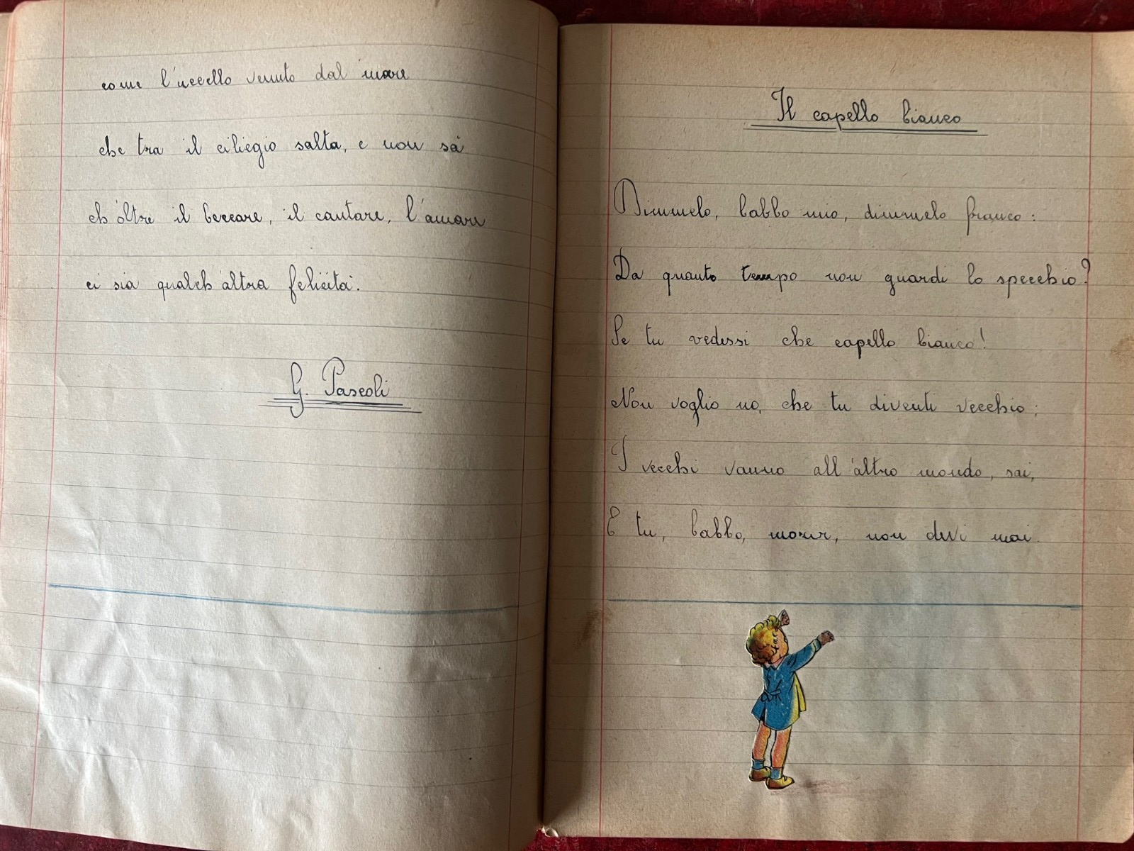 QUADERNO VINTAGE PRIMI '900 POESIE , ALPINISMO, LEOPARDI, MANZONI , DE AMICIS
