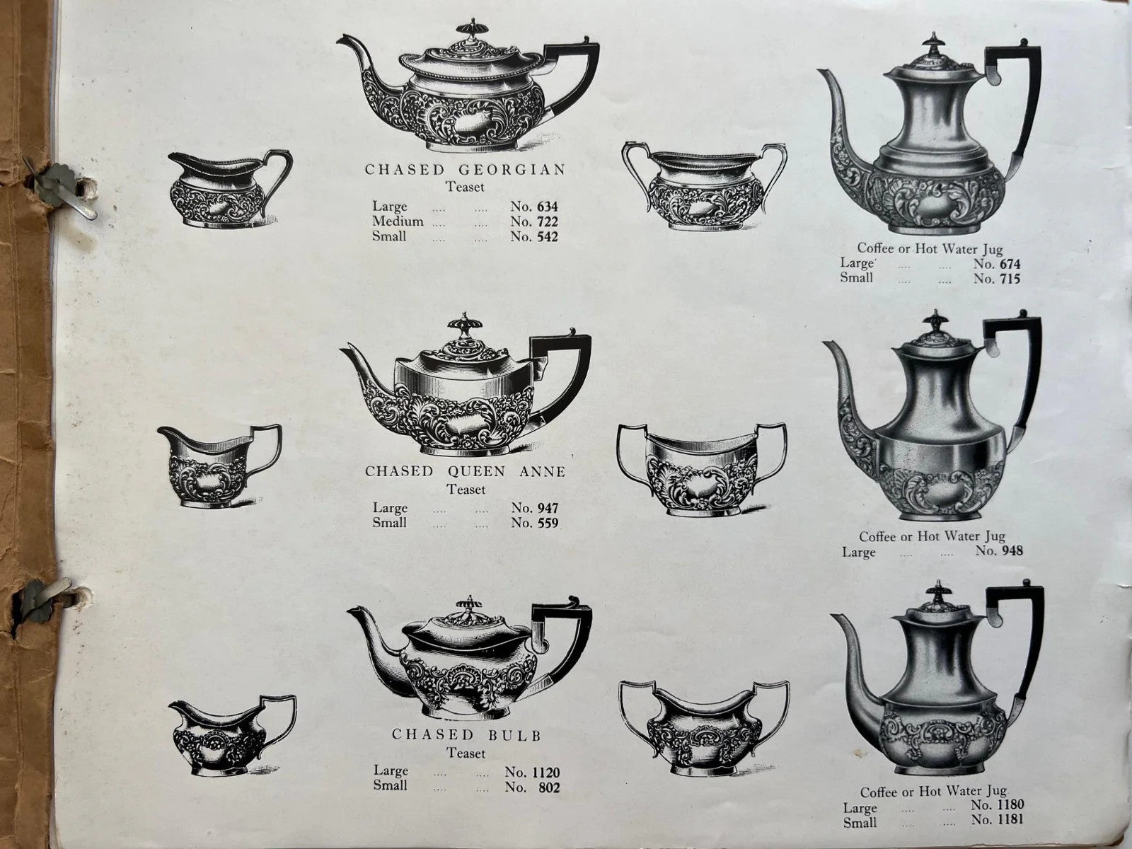 Catalog: Tea Sets, Cigarettes Cases, Brush-Ware, Pierced Goods Birmingham