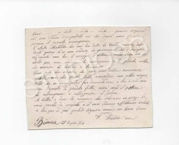 1926 STELLA ALPINA SU LETTERA DI CONDOGLIANZE PERDITA FIGLIO BIVONA (AG)