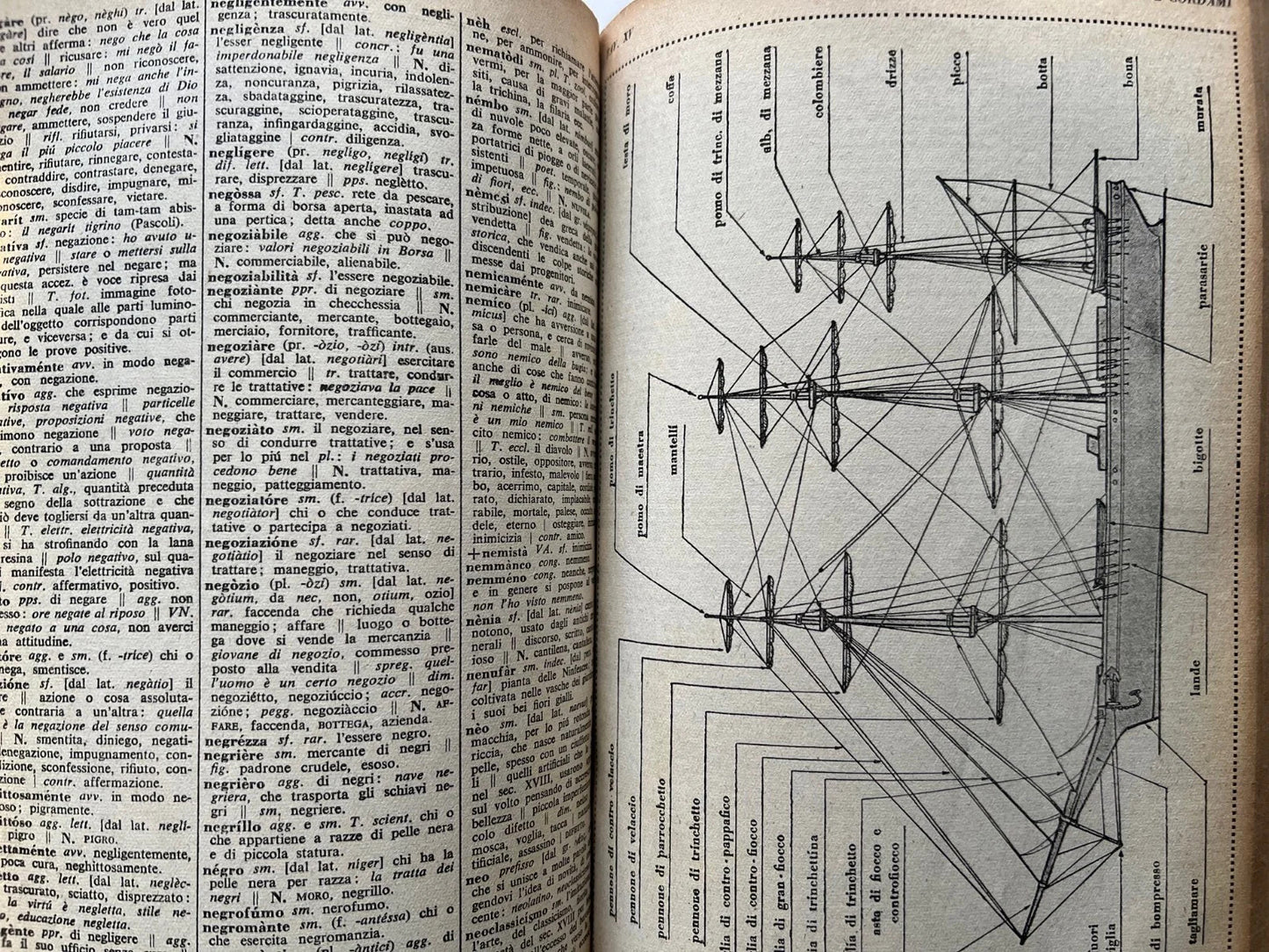 1946 F. PALAZZI NOVISSIMO DIZIONARIO DELLA LINGUA ITALIANA CESCHINA ILLUSTRAZION