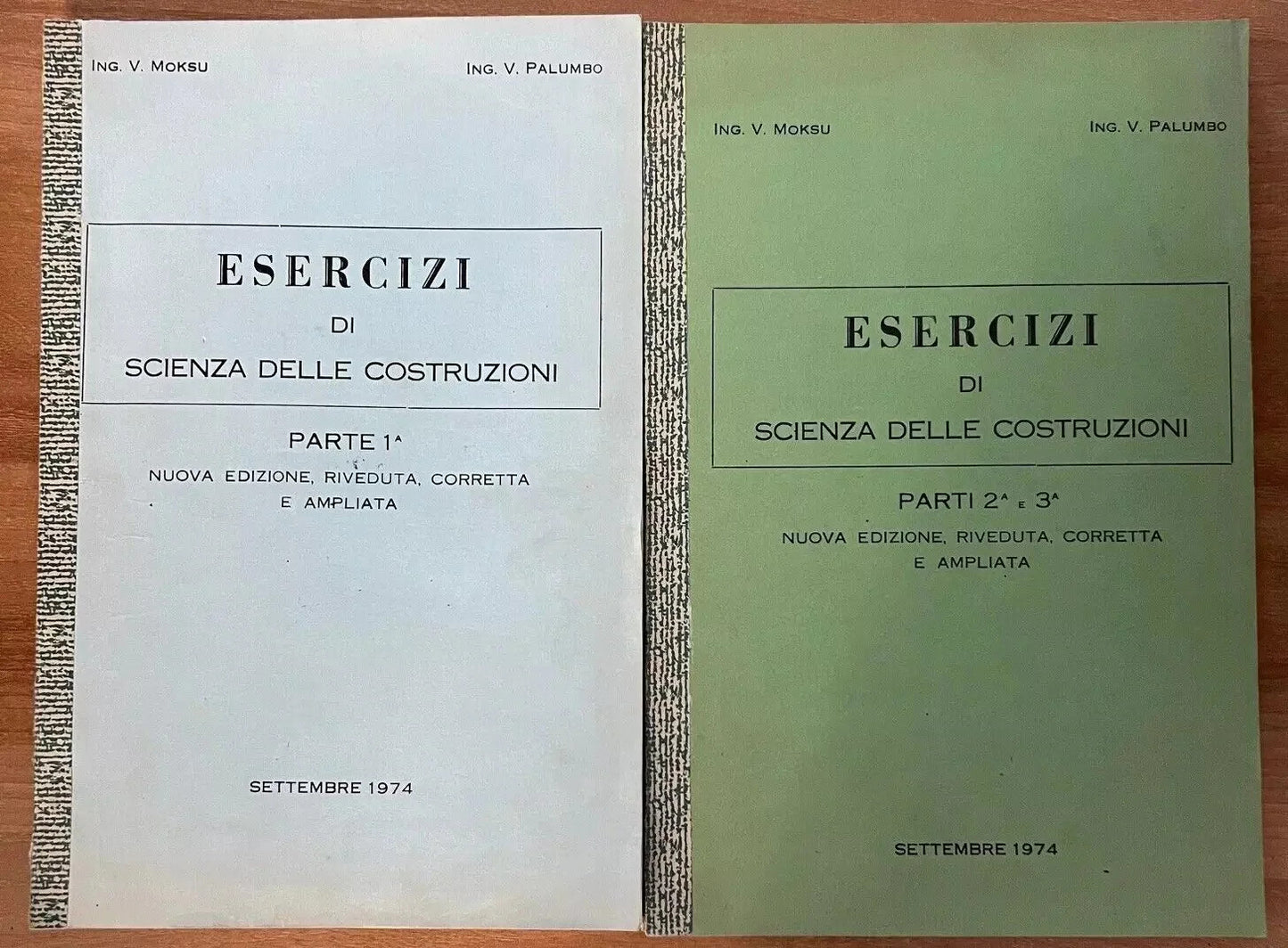 ESERCIZI DI SCIENZA DELLE COSTRUZIONI MOKSU PALUMBO 1974 2 VOLUMI INGEGNERIA