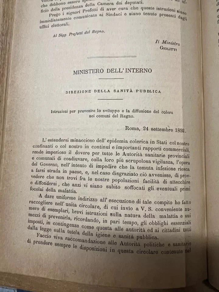 FOGLIO PERIODICO DELLA PREFETTURA DI NAPOLI 1892 ANNATA COMPLETA STORIA LOCALE