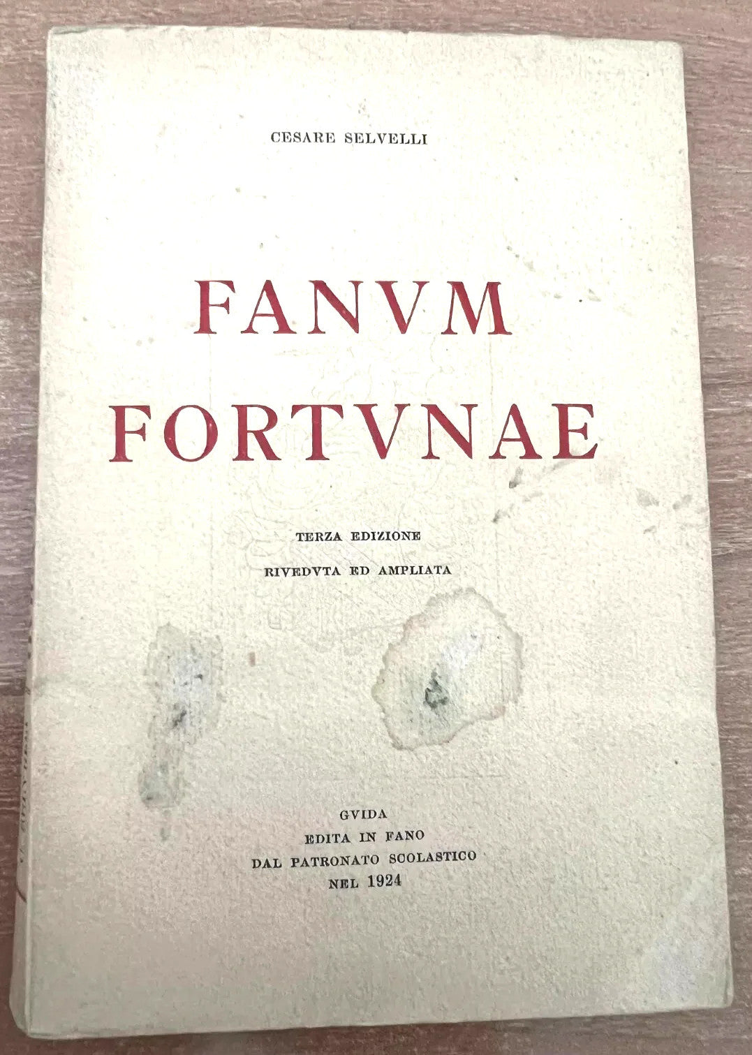 FANUM FORTUNAE CESARE SELVELLI 1924 GUIDA DI FANO ILLUSTRATA FERROVIE STORIA