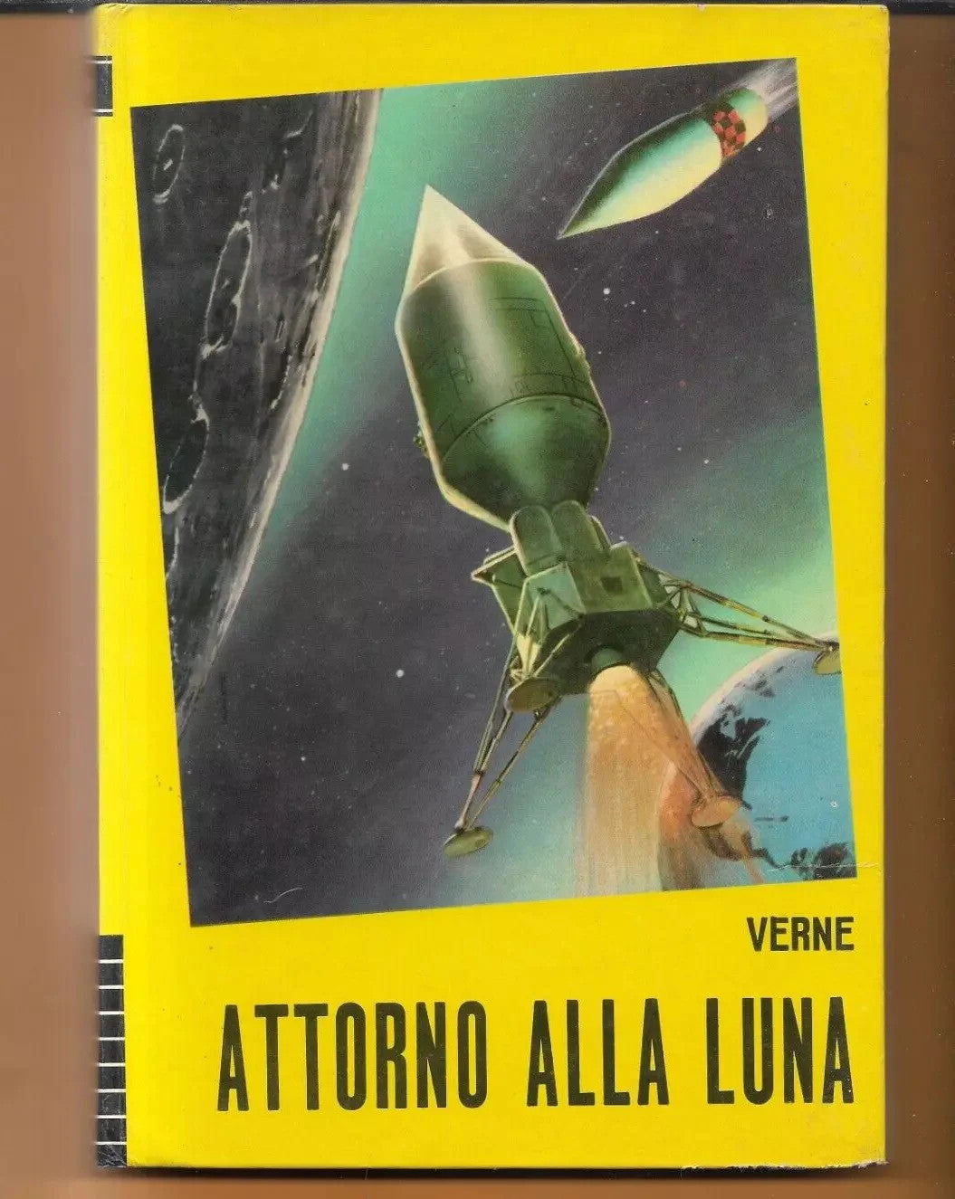 JULES VERNE ATTORNO ALLA LUNA EDIZIONI PAOLINE 1968 ILLUSTRAZIONI DI L. LOMBARDI