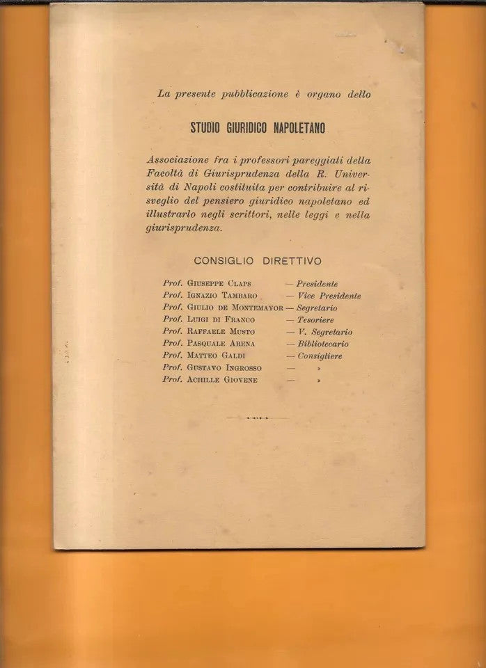 IL PENSIERO POLITICO DI ANTONIO GENOVESI 1925 RIVISTA STUDIO GIURIDICO NAPOLETAN