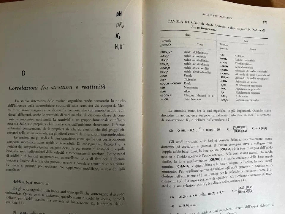 CHIMICA ORGANICA CRAM - HAMMOND 1962 PICCIN EDITORE OTTIMO