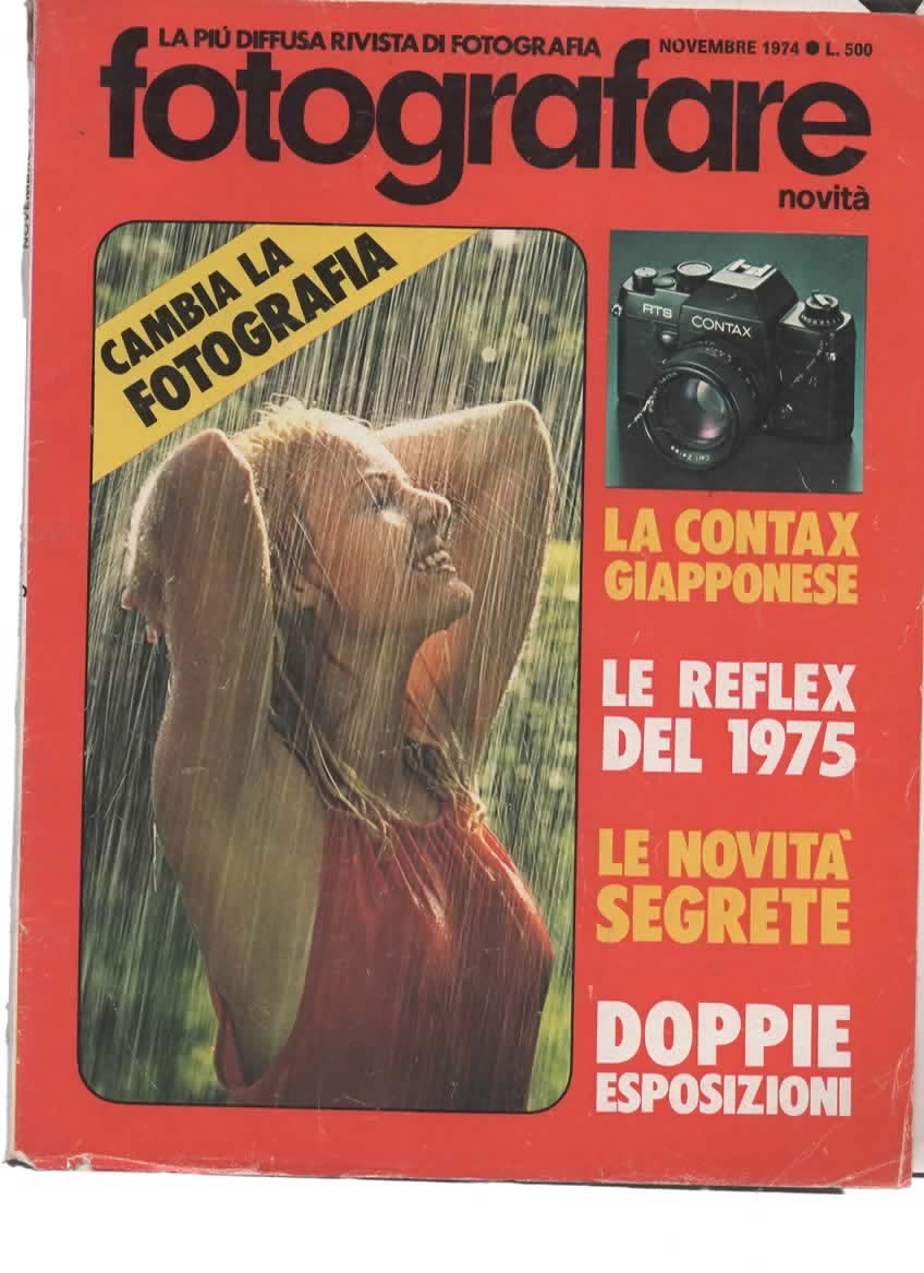 RIVISTA FOTOGRAFARE ANNO III N 11 NOVEMBRE 1974 - LA CONTAX GIAPPONESE