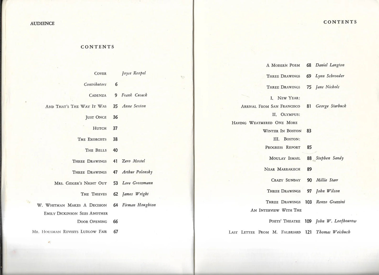 Audience : A Quarterly Review of Literature and the Arts, Volume 5 Autumn 1958