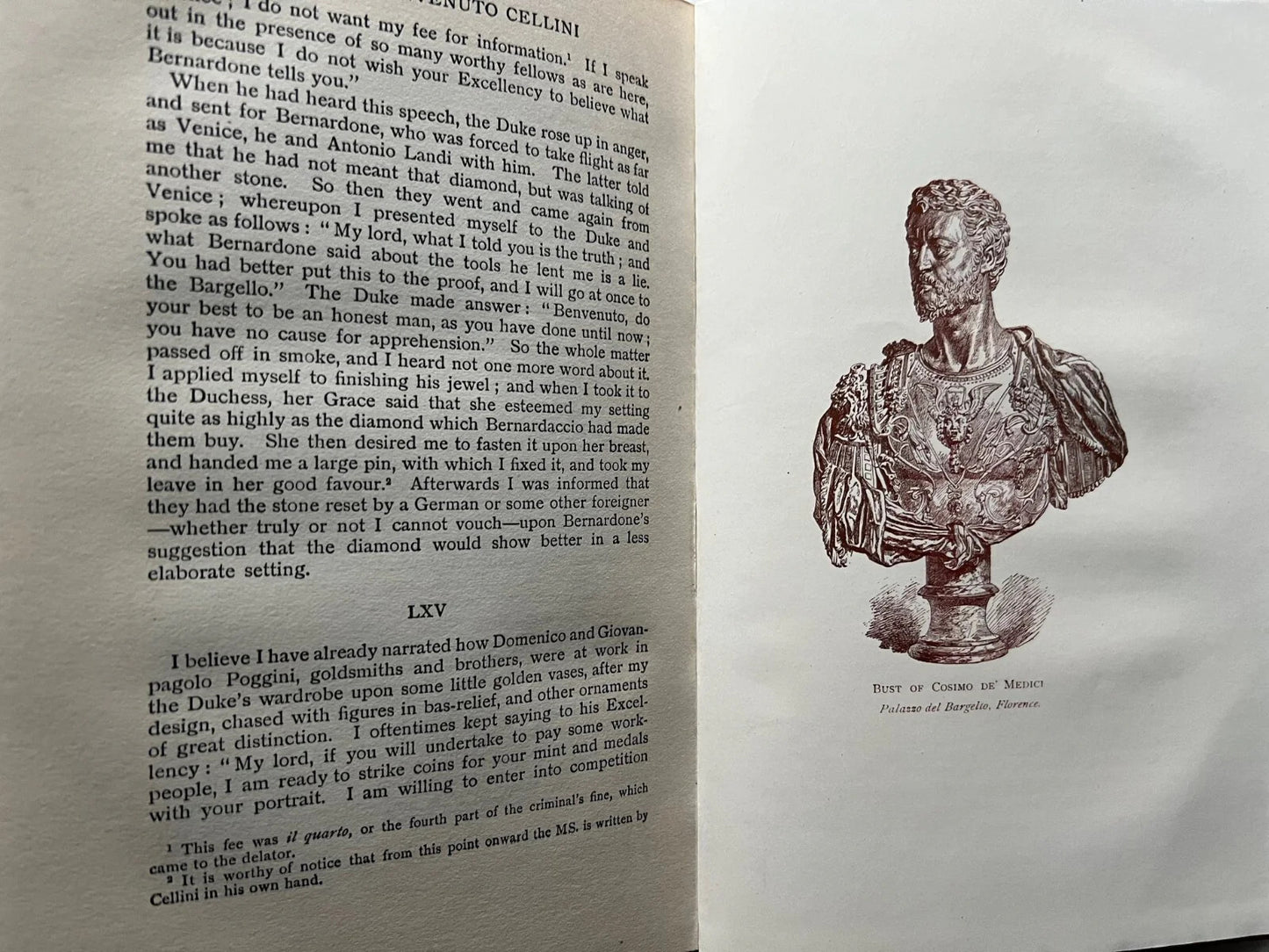 THE LIFE OF BENVENUTO CELLINI , JOHN ADDINGTON SYMONDS 1920 MACMILLIAN