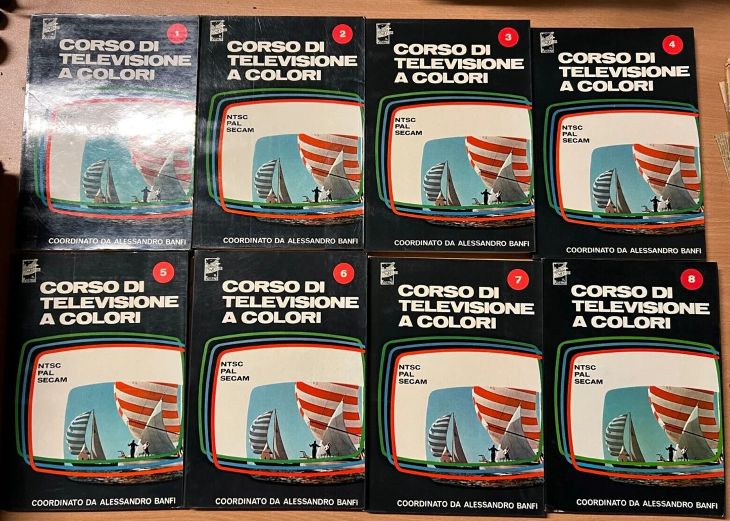CORSO DI TELEVISIONE A COLORI 8 VOLUMI Alessandro Banfi, 1966, IL ROSTRO EDITRI
