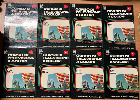 CORSO DI TELEVISIONE A COLORI 8 VOLUMI Alessandro Banfi, 1966, IL ROSTRO EDITRI