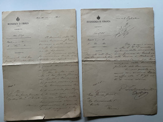 2 Documenti Reale Commissione d'Inchiesta per Napoli Commissione Saredo 1900