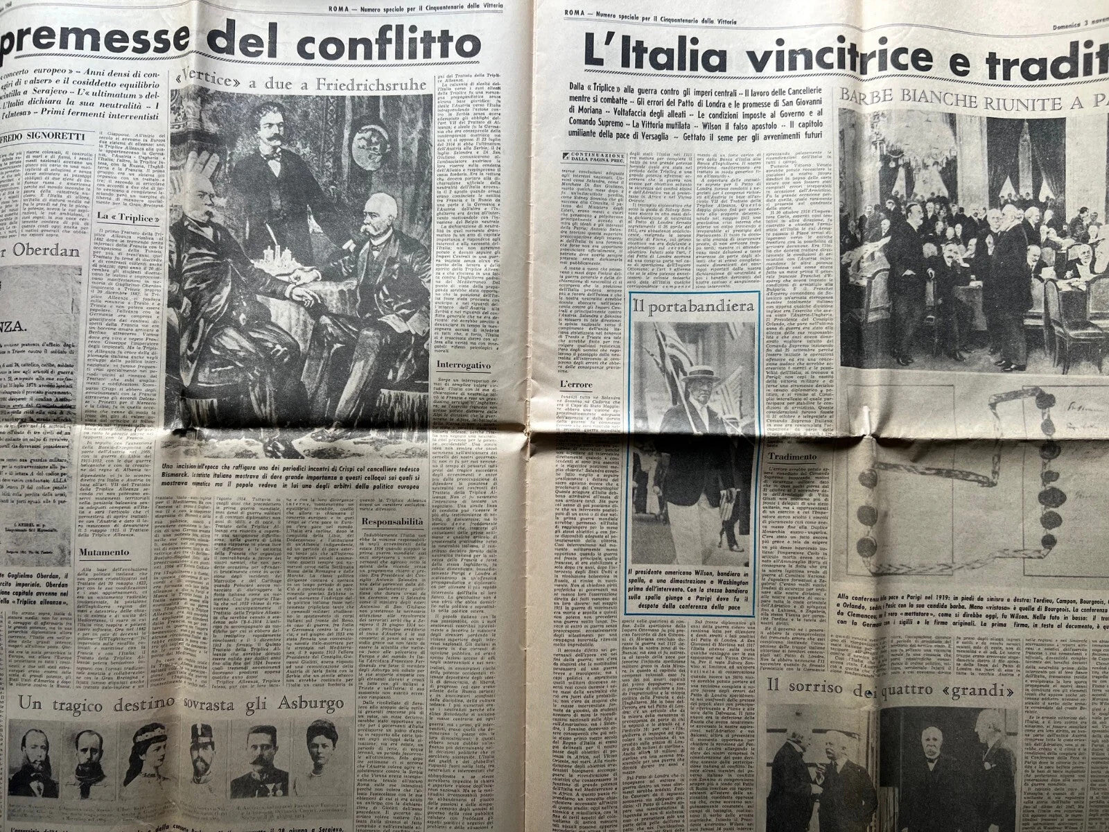 1918 - 1968 NUMERO SPECIALE PER IL CINQUANTENARIO DELLA VITTORIA QUOTIDIANO ROMA