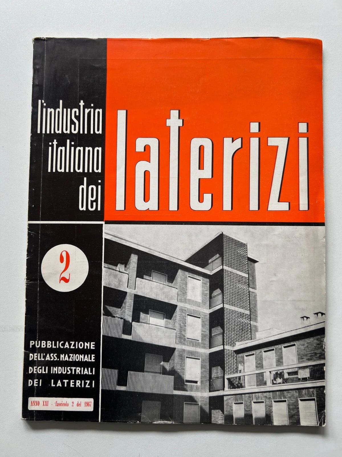 L'INDUSTRIA ITALIANA DEI LATERIZI FASCICOLO 2 DEL 1967 INGEGNERIA