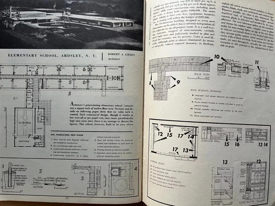 Architettura 35 SMALL BUILDINGS SCUOLE, OSPEDALI, NEGOZI, RISTORANTI, 1953