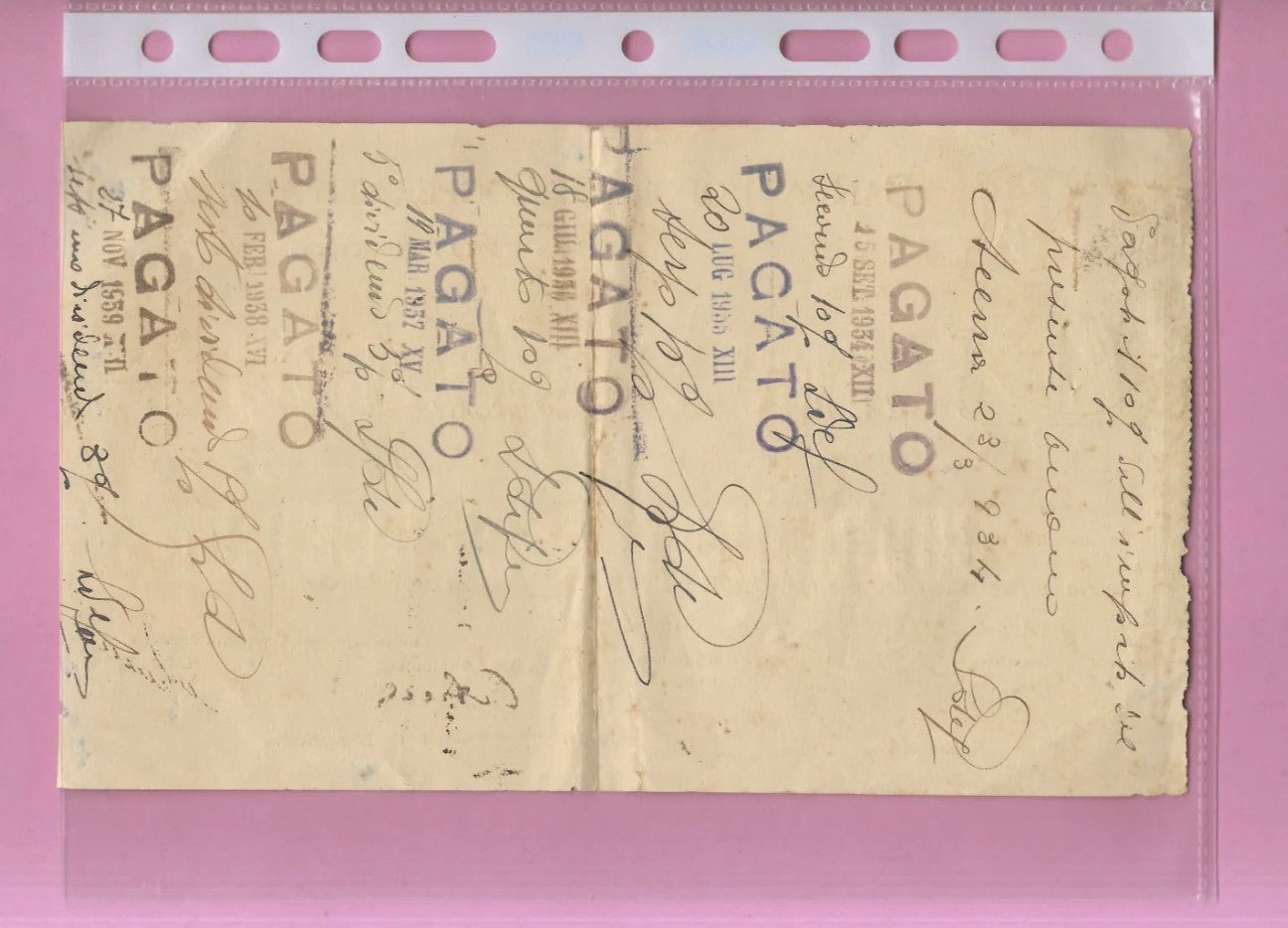 BUONO FRUTTIFERO BANCA POPOLARE COOPERATIVA DI ACERRA 1933 LIRE 715