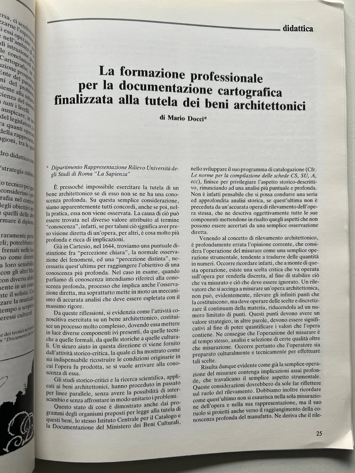 RIVISTA DOCUMENTI DEL TERRITORIO N. 9 - 10 / 1988 GEOLOGIA, CARTOGRAFIA, INGEGNE