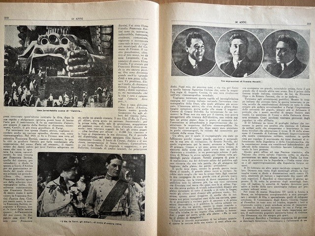RARO LOTTO 6 RIVISTE 50 ANNI, ILLUSTRATO, GUERRA, D'ANNUNZIO, BATTISTI, MARCONI