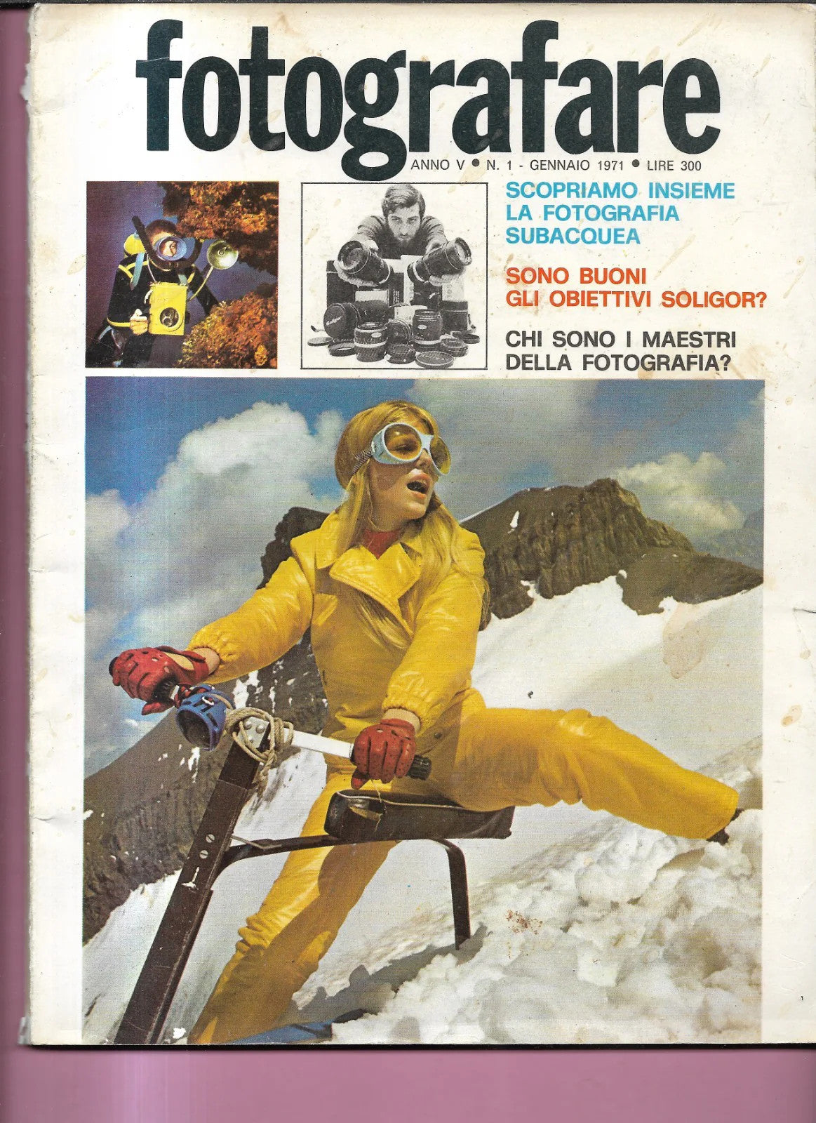 RIVISTA FOTOGRAFARE ANNO V N 1 GENNAIO 1971 EUGEN SMITH - FOTOGRAFIA SUBACQUEA