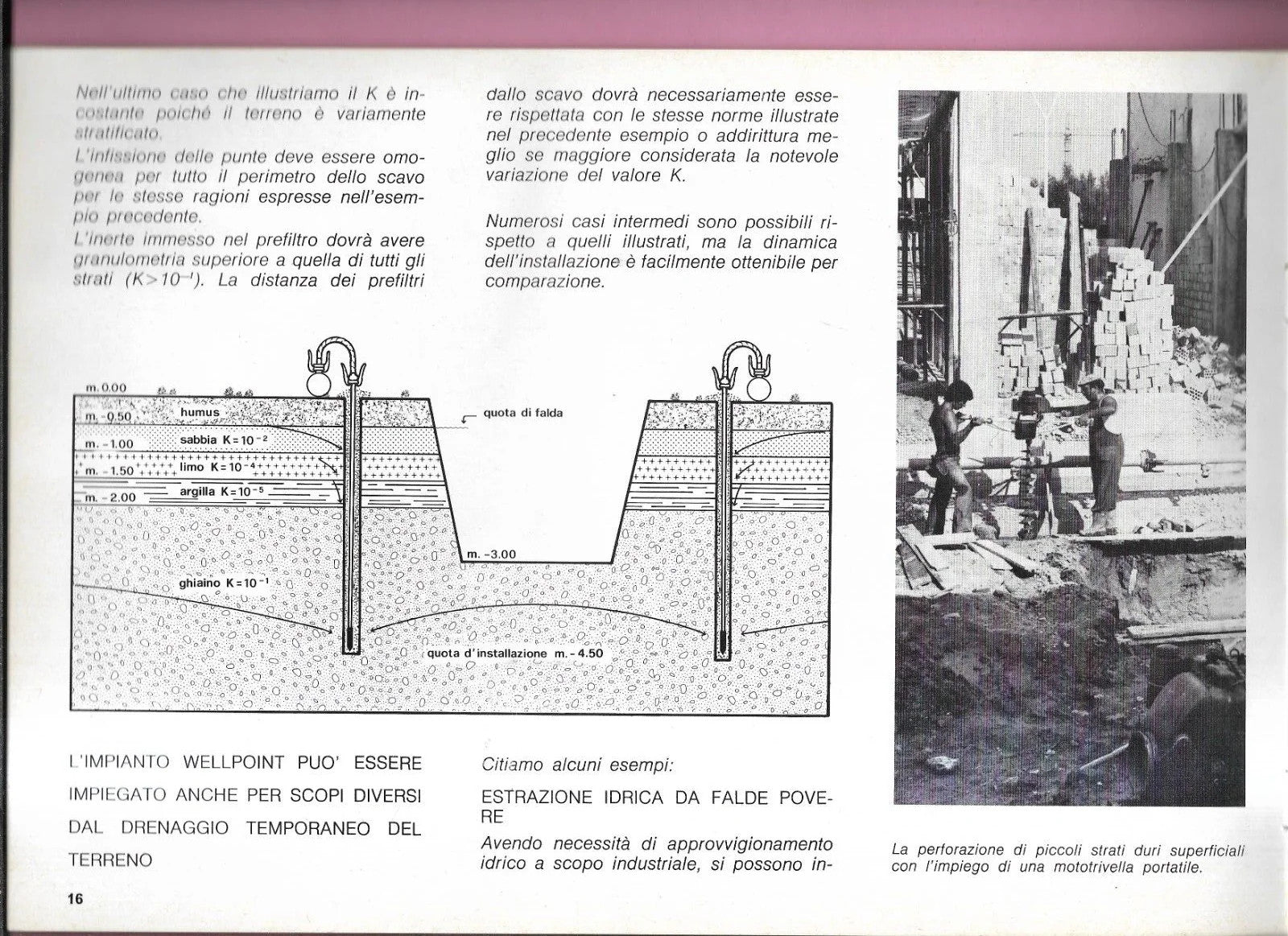 INGEGNERIA VARISCO SEZIONE DRENAGGIO TERRENI PADOVA