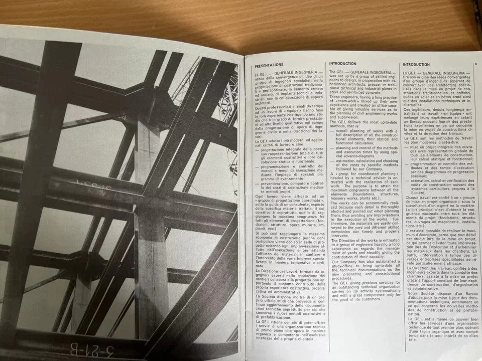 GE. I. GENERALE INGEGNERIA 1966 CATALOGO OPERE , INGEGNERIA ARCHITETTURA