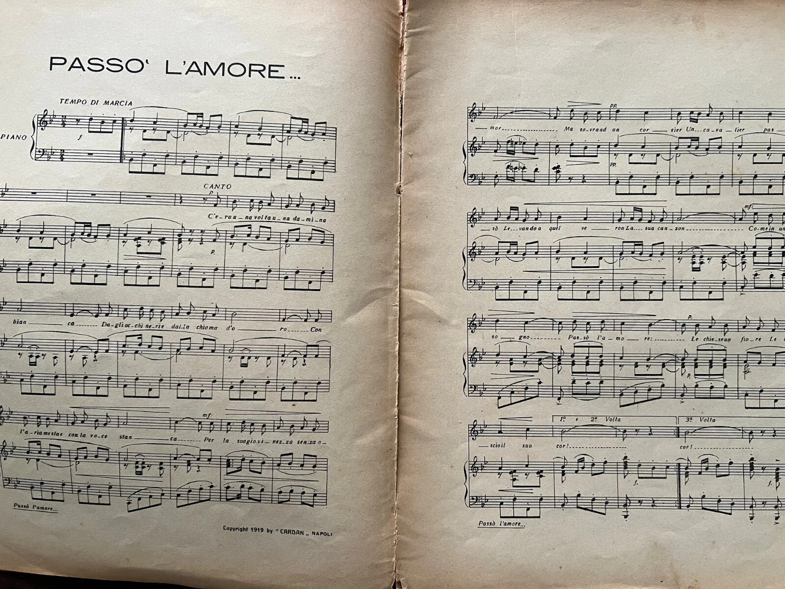 NAPOLI 1920 PER CANTARE VERSI PROSA MUSICA, E.A. MARIO - E. NICOLARDI SPARTITI