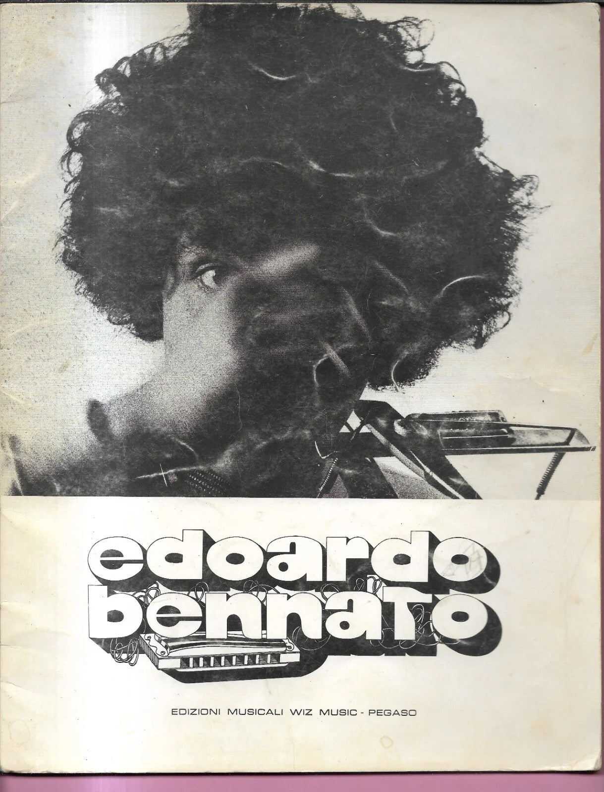 RARO SPARTITO EDOARDO BENNATO RACCOLTA DI CANZONI 1976 EDIZIONI WIZ MUSIC