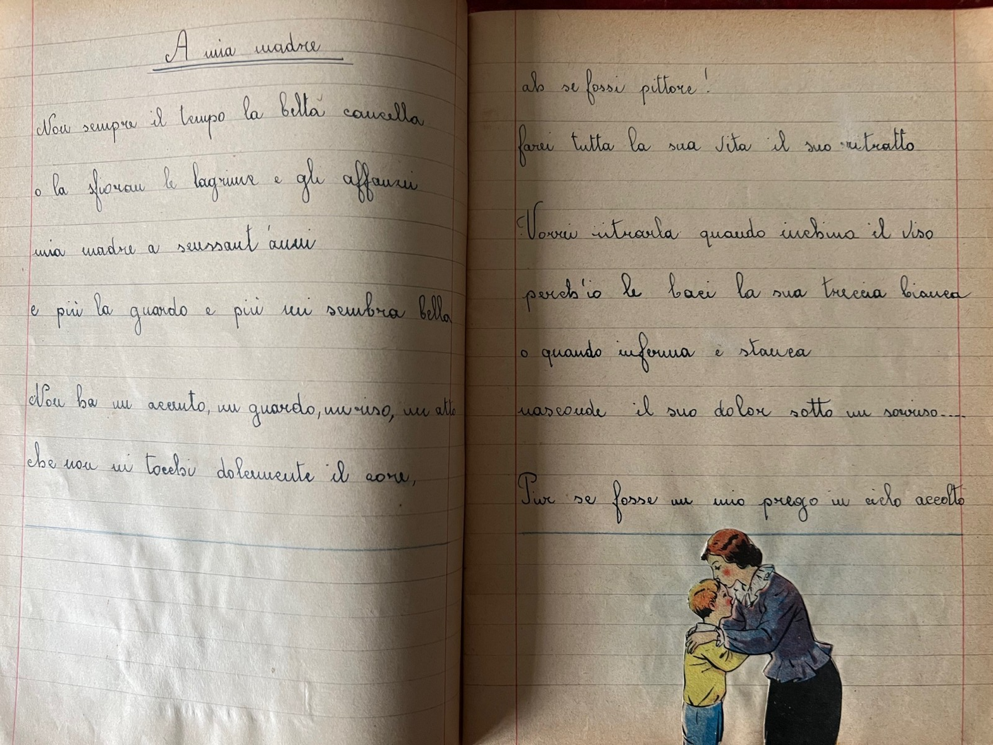 QUADERNO VINTAGE PRIMI '900 POESIE , ALPINISMO, LEOPARDI, MANZONI , DE AMICIS