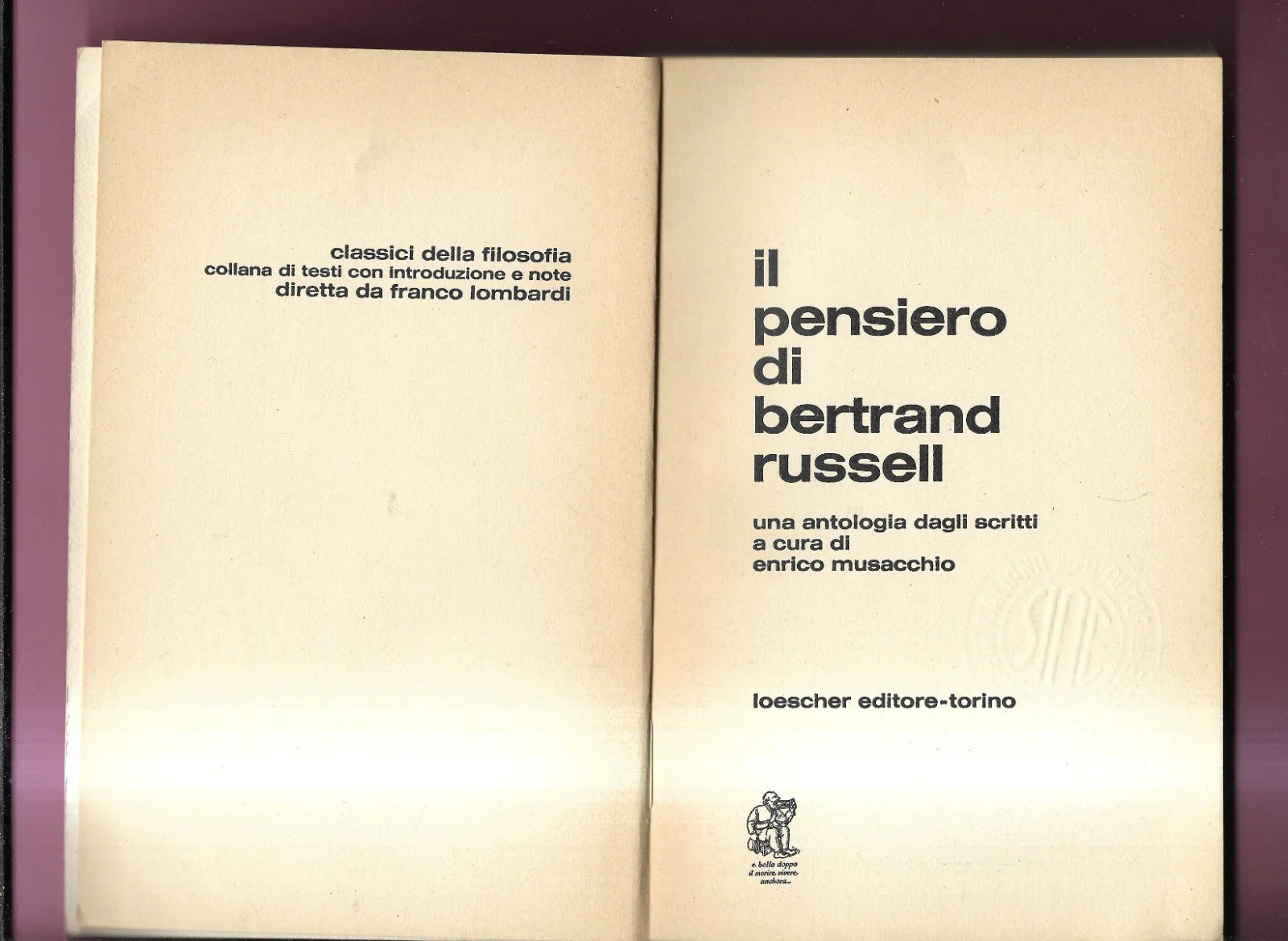 IL PENSIERO DI BERTRAND RUSSELL LOESCHER 1972