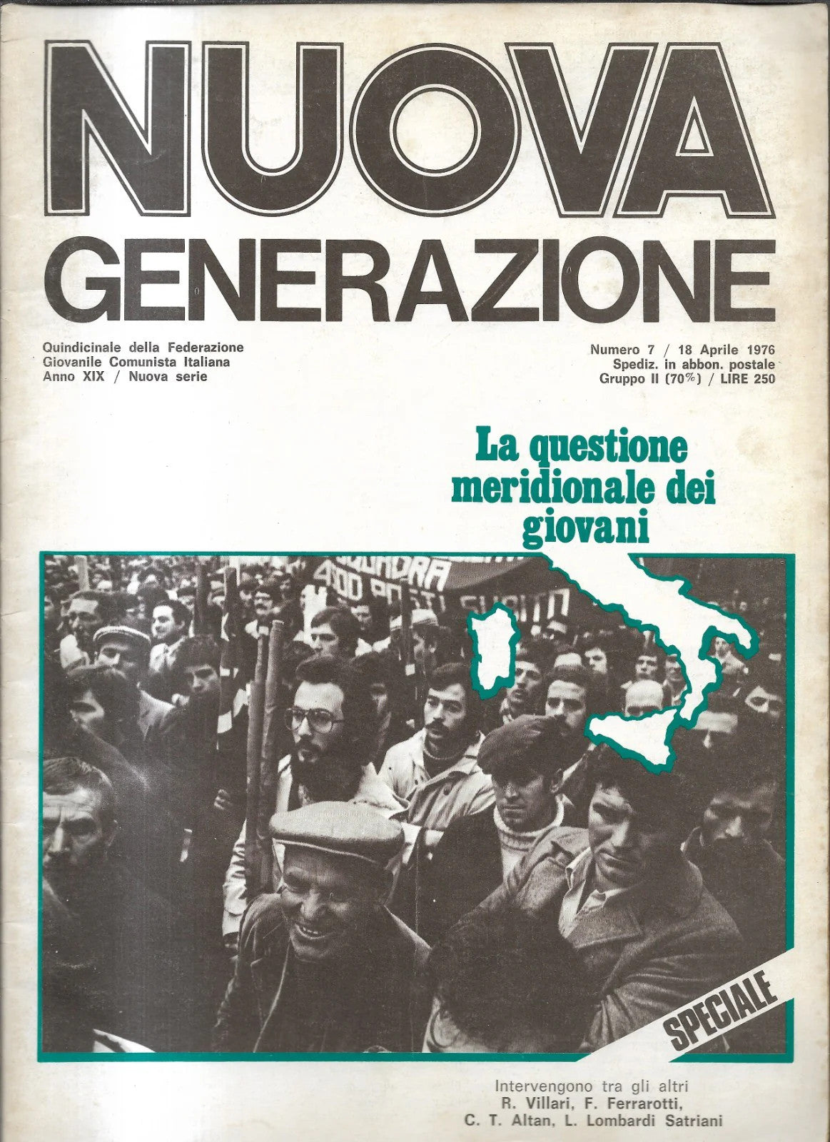 NUOVA GENERAZIONE APRILE 1976 RIVISTA DELLA FEDERAZIONE GIOVANILE COMUNISTA