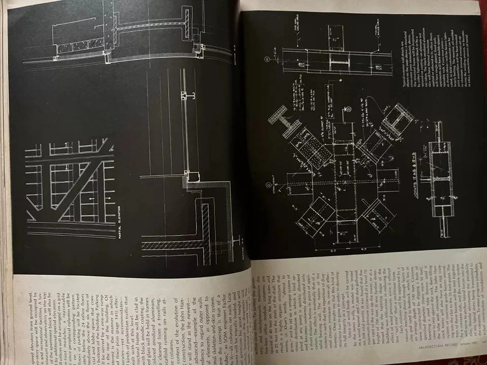 INGEGNERIA ARCHITETTURA RIVISTA ARCHITECTURAL RECORD GENNAIO 1967 N°1 McGRAW HIL