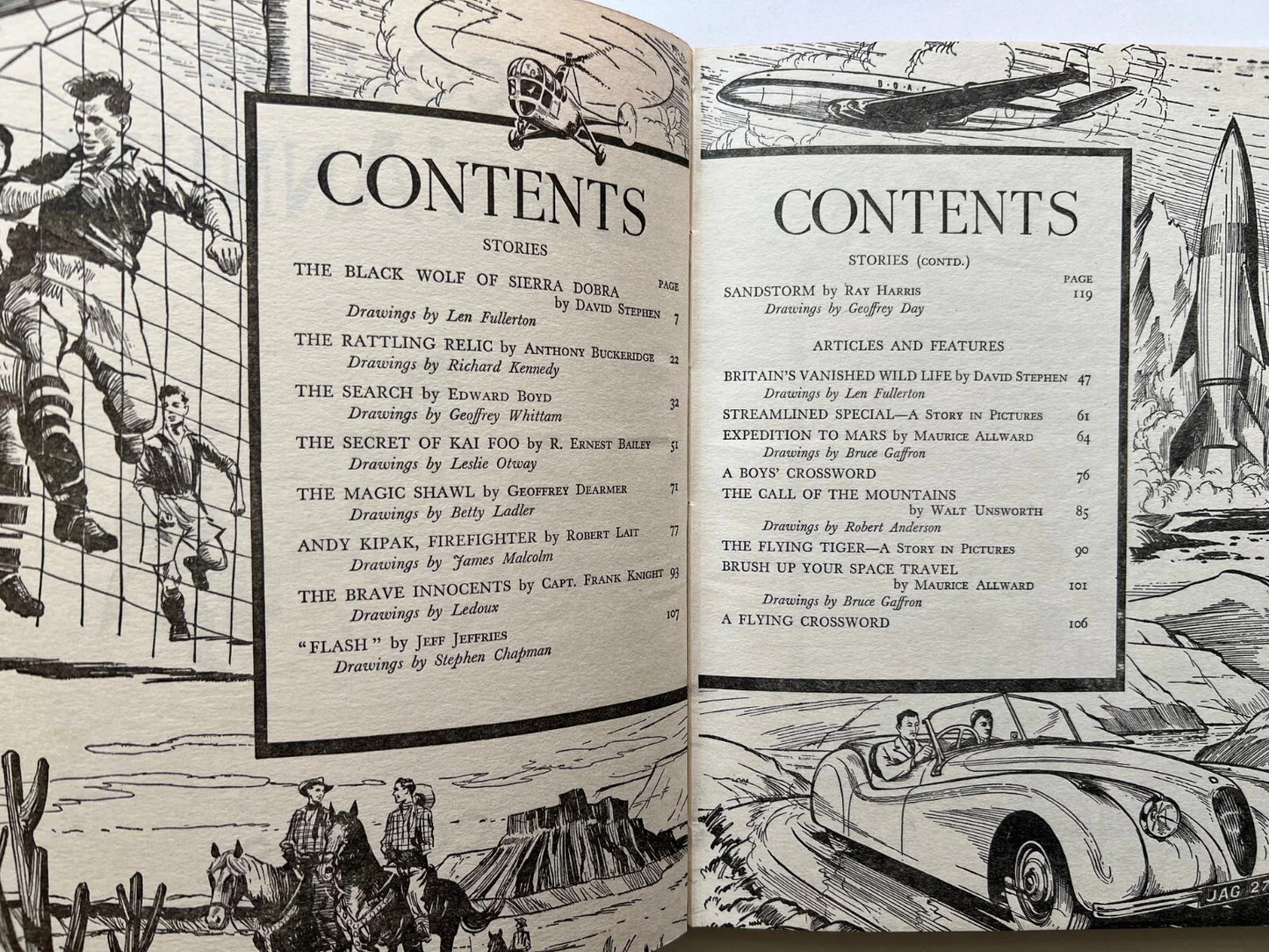 COLLINS BOYS' ANNUAL 1955 ILUSTRATO FUMETTI