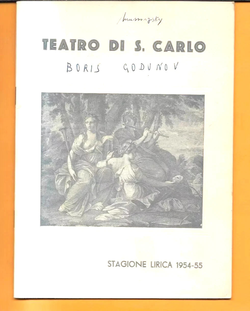 LIBRETTO D'OPERA BORIS GODUNOV M. MUSSORGSKY TEATRO DI SAN CARLO 1954 -55