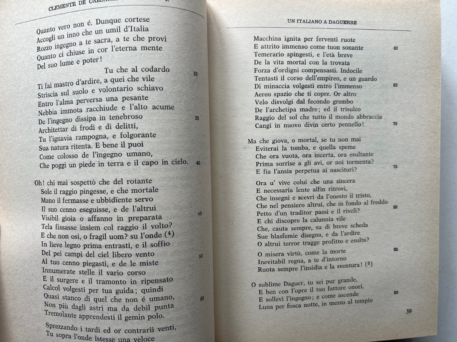 CLEMENTE DE CAESARIS ( 1810 - 1877 ) I CARMI 1961 MARCHIONNE CHIETI RISORGIMENTO