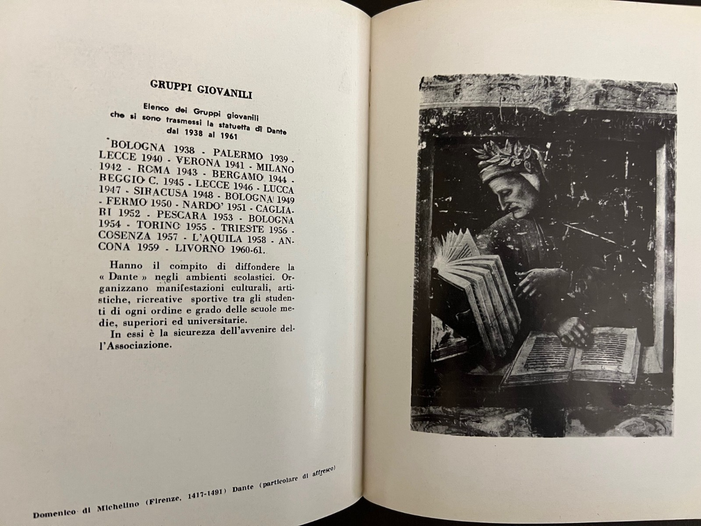 AGENDA 1964 SOCIETA' DANTE ALIGHIERI ILLUSTRATA