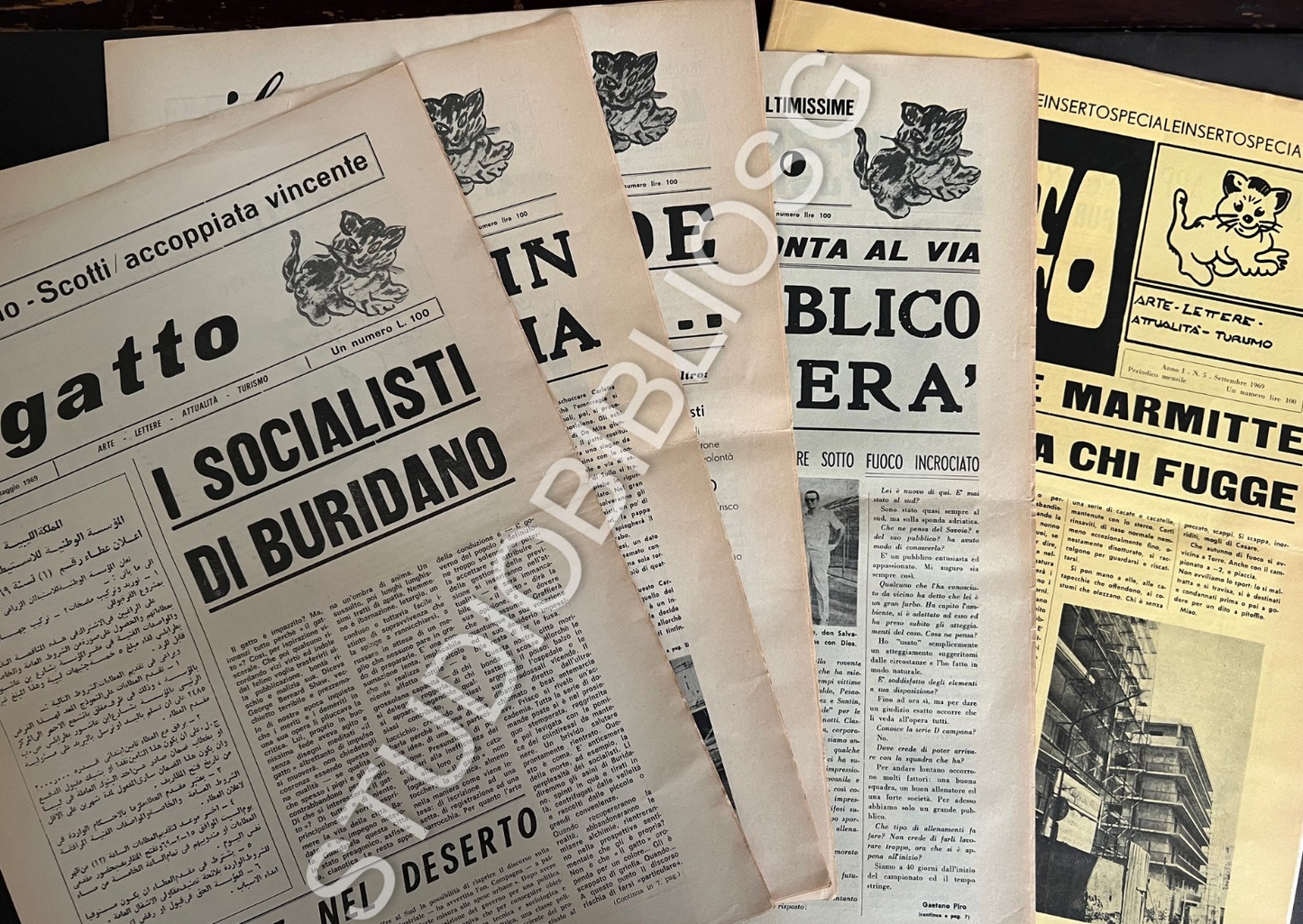 TORRE ANNUNZIATA IL GATTO 1969 MENSILE ATTUALITA' SPORT CALCIO TURRIS SAVOIA