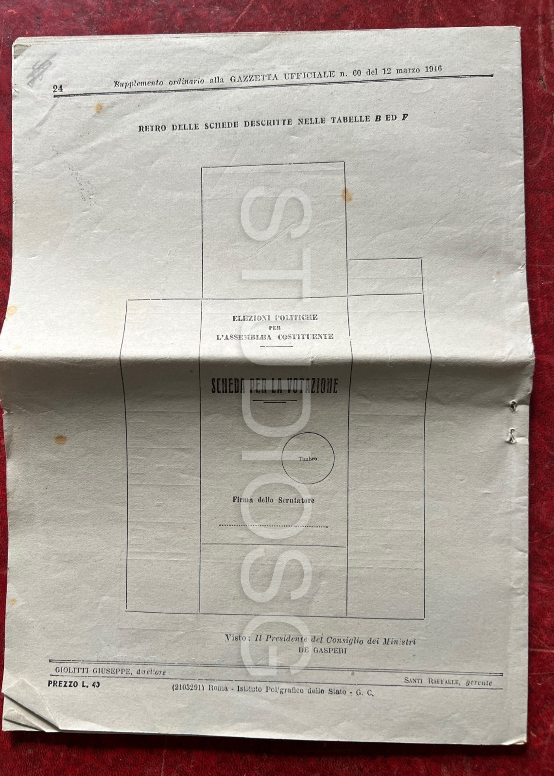 GAZZETTA UFFICIALE 12 MARZO 1946 NORME ELEZIONE DEPUTATI ASSEMBLEA COSTITUENTE