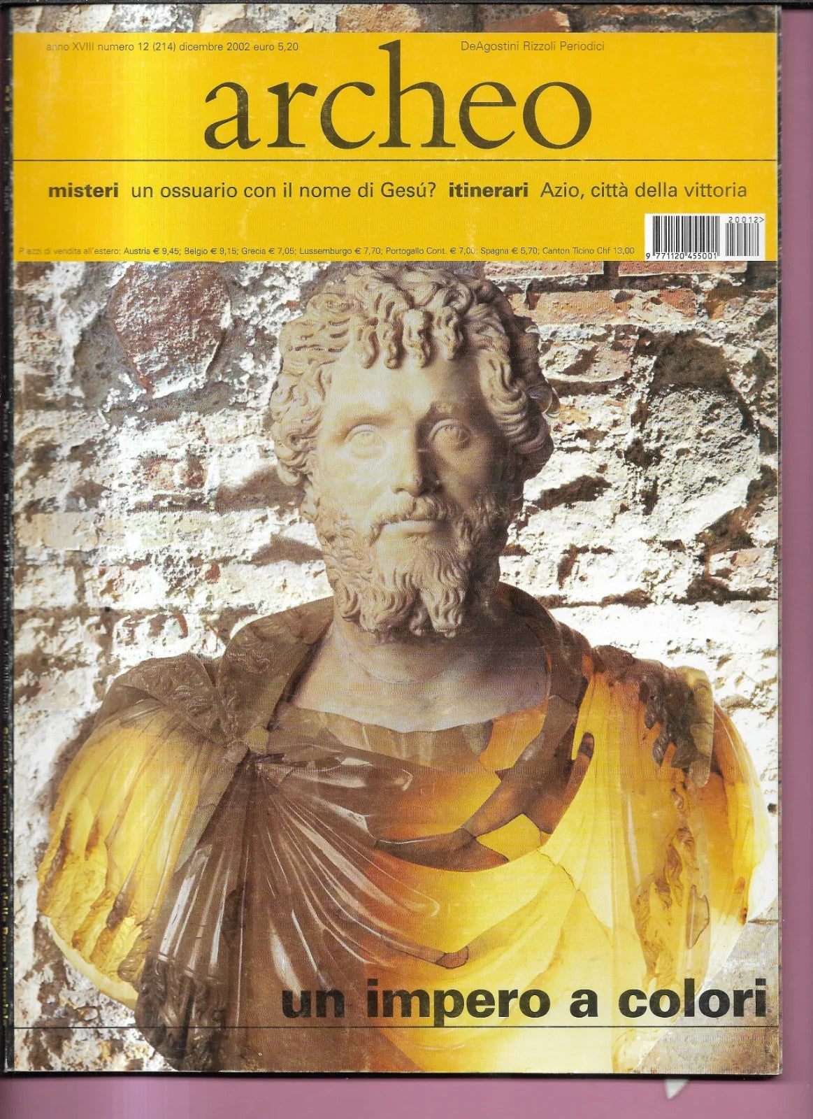 OSSUARIO CON NOME DI GESU' ARCHEO ANNO XVIII NUMERO 12 (214) DE AGOSTINI 2002
