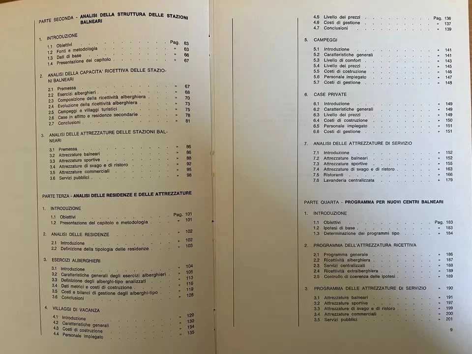 ARCHITETTURA STUDIO PILOTA PER NUOVI CENTRI TURISTICO RESIDENZIALI 3 VOL. 1968