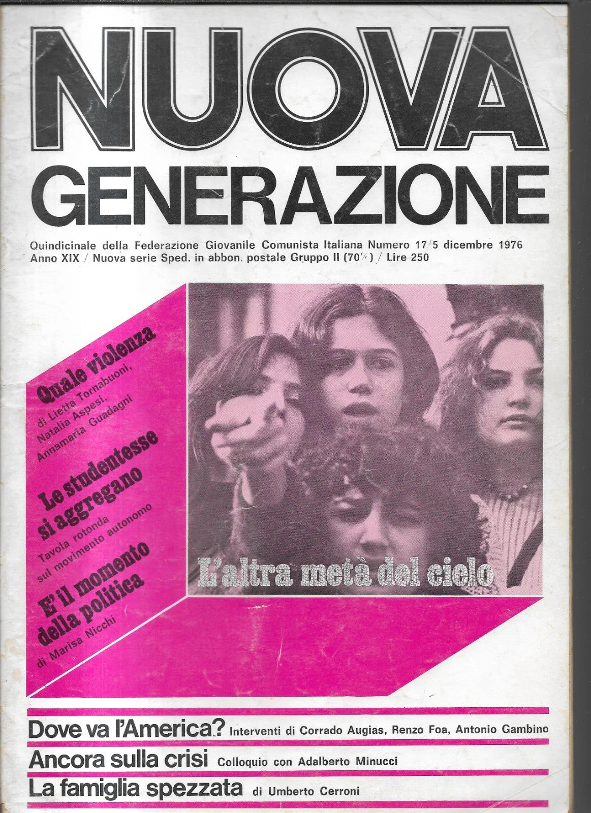 NUOVA GENERAZIONE DICEMBRE 1976 RIVISTA DELLA FEDERAZIONE GIOVANILE COMUNISTA