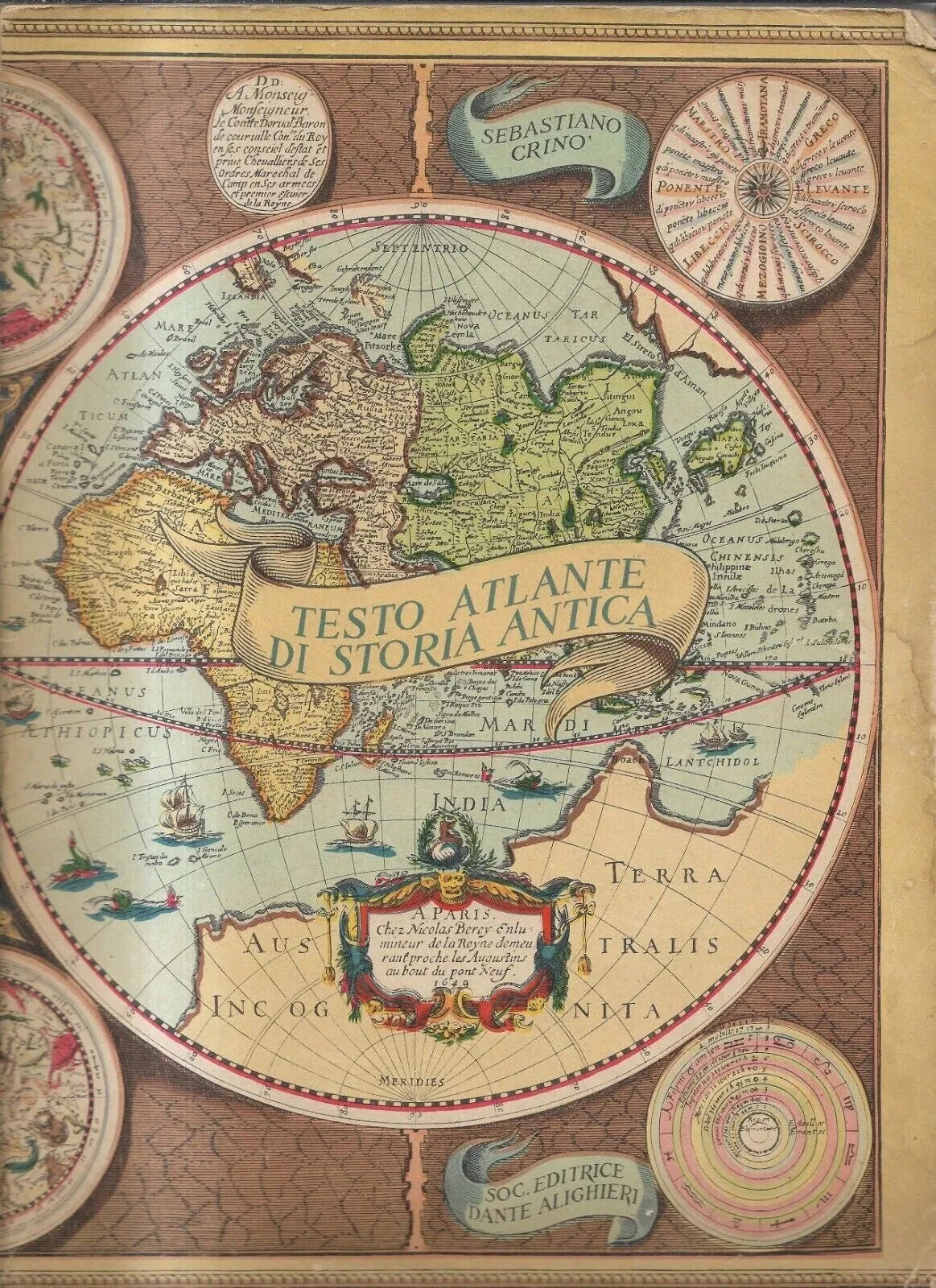 TESTO ATLANTE DI STORIA ANTICA SEBASTIANO CRINO' 1964 EDITRICE DANTE ALIGHIERI
