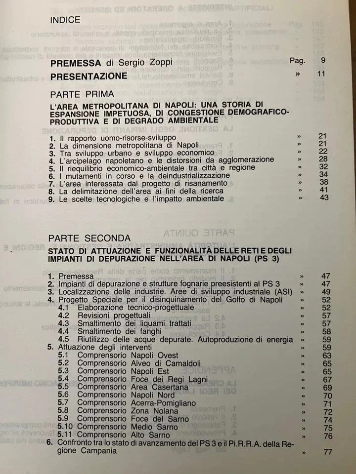 GLI IMPIANTI DI DEPURAZIONE NELL'AREA DI NAPOLI LA GESTIONE DELLE ACQUE FORMEZ