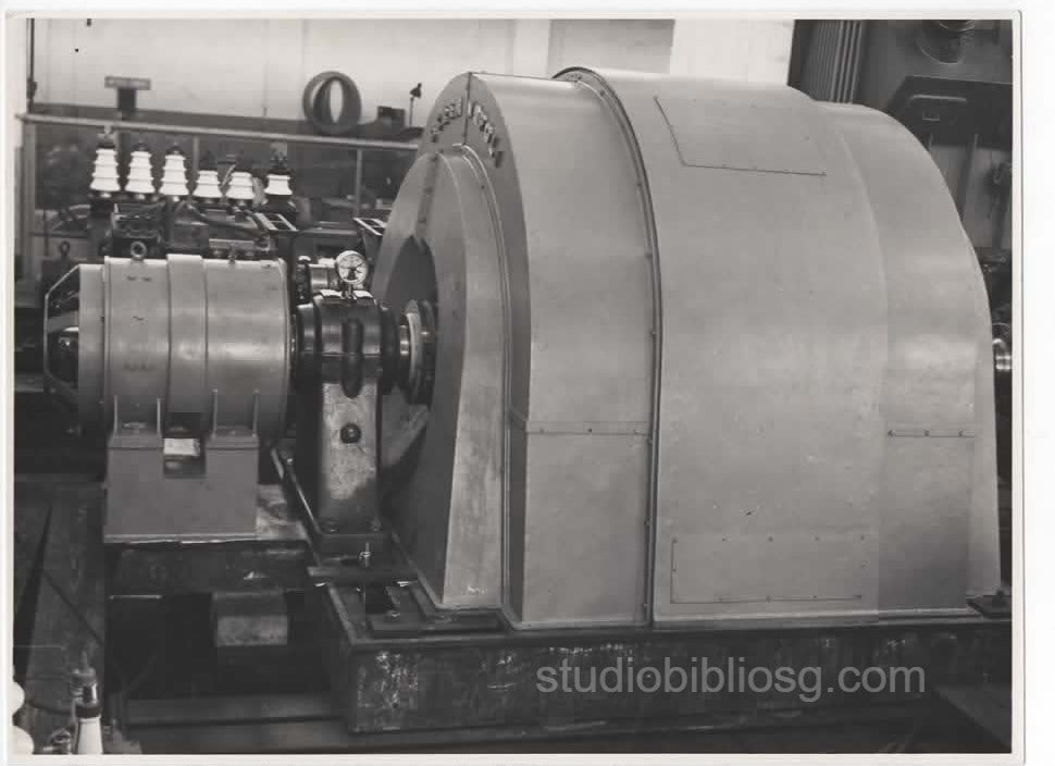 Fotografia tecnica industriale – generatore sincrono trifase – OCREN / CIELI Genova – anni ’50