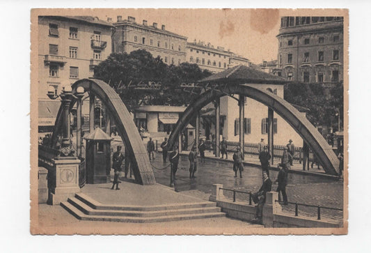 CARTOLINA FIUME - Ponte sull'Eneo ex Confine - Raro Annullo "SUSSA FIUME" 1942 - Animata Sentinelle