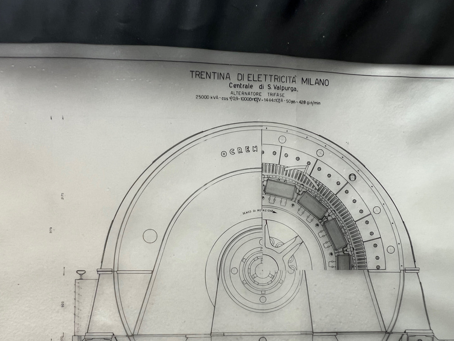 Negativo fotografico industriale su acetato – Soc. Trentina di Elettricità Milano – anni ’50 Centrale idroelettrica S. Valpurga