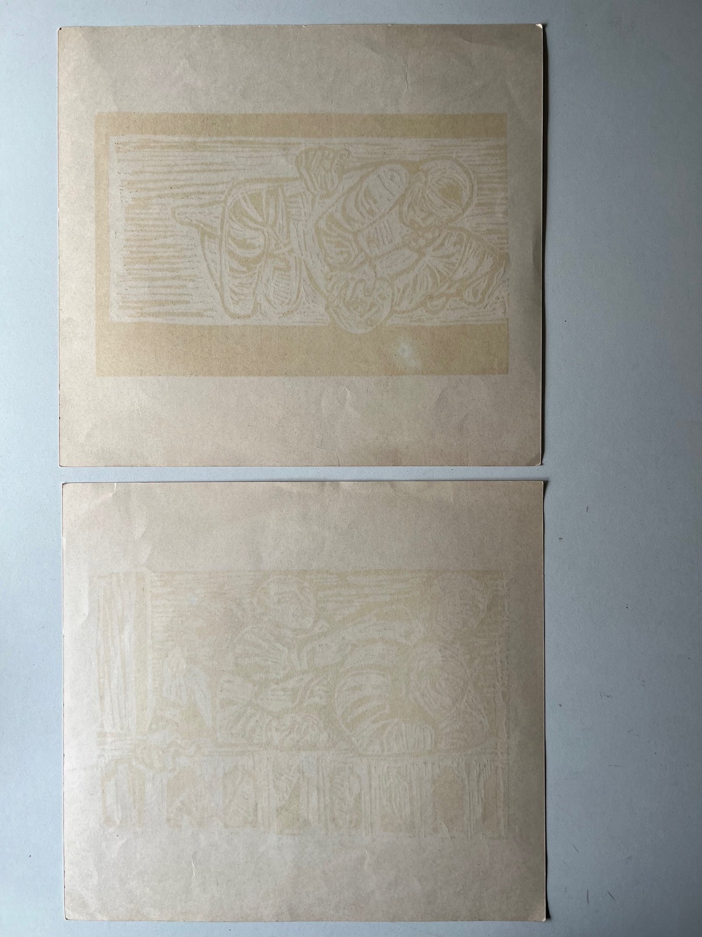 Art Diptych: Pair of Original Woodcuts (1920-1940) – Masterpieces of European Expressionist Graphic Art