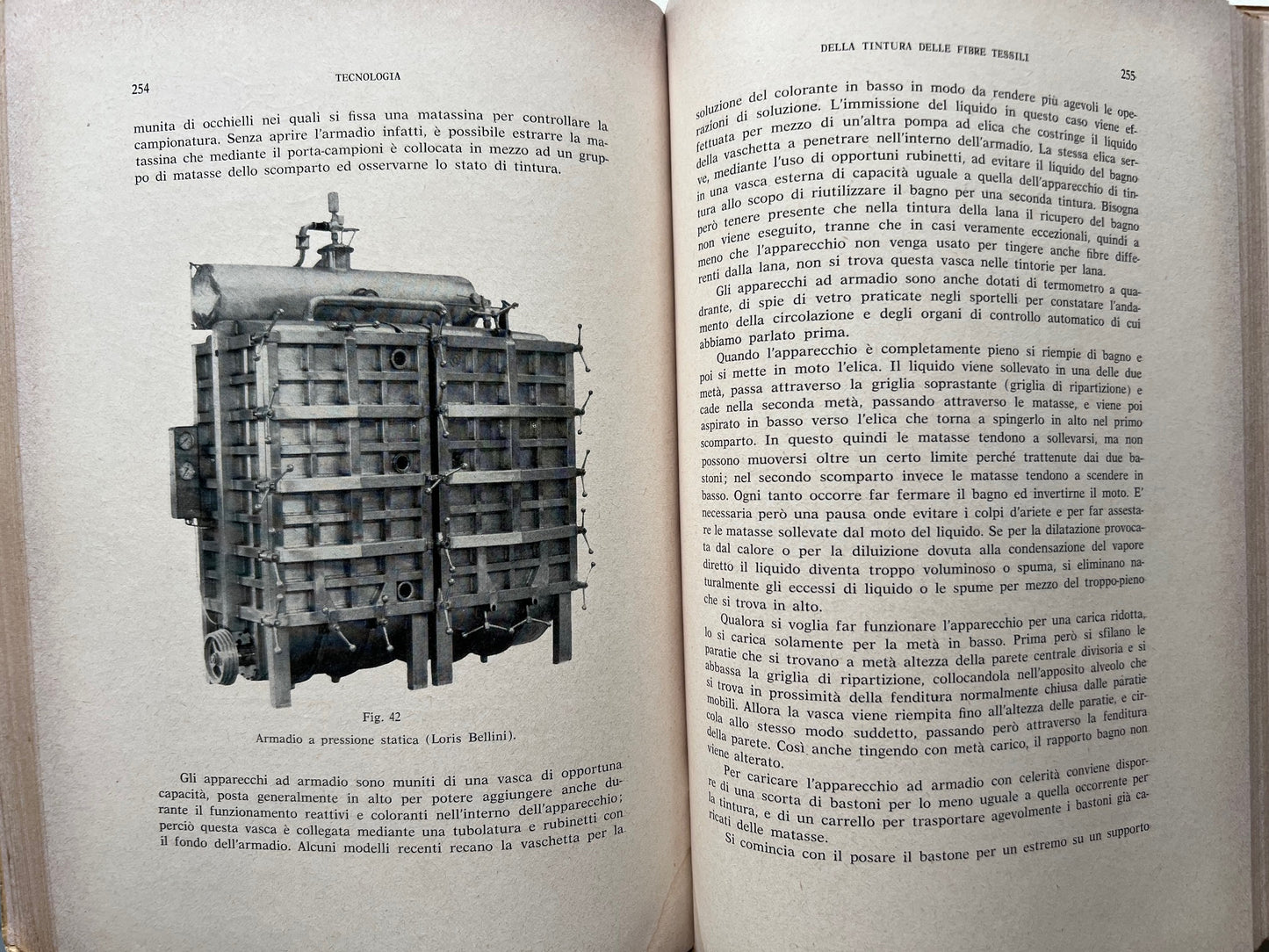 A. ALGERINO TECNOLOGIA DELLA TINTURA DELLE FIBRE TESSILI 2 VOLUMI ( COMPLETA ) 1964 E.L.S.A.